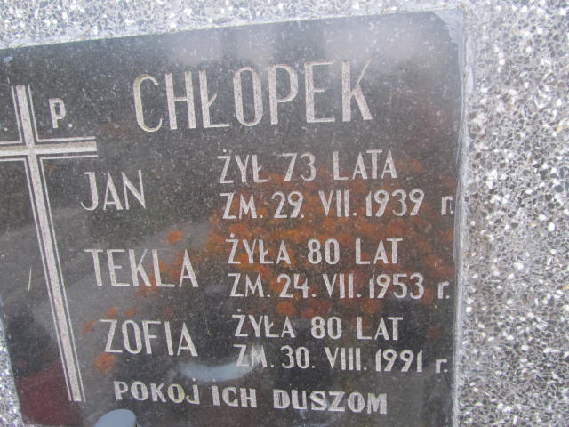 Jan Chłopek Chęciny - Grobonet - Wyszukiwarka osób pochowanych